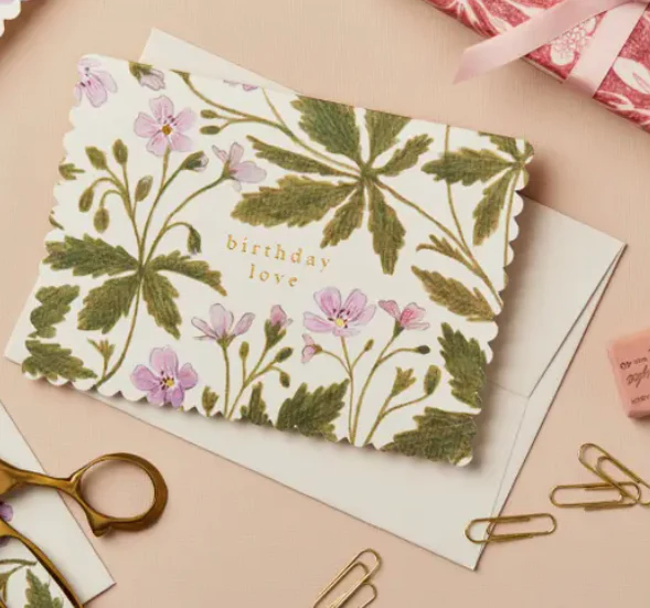 Geranium Birthday Card