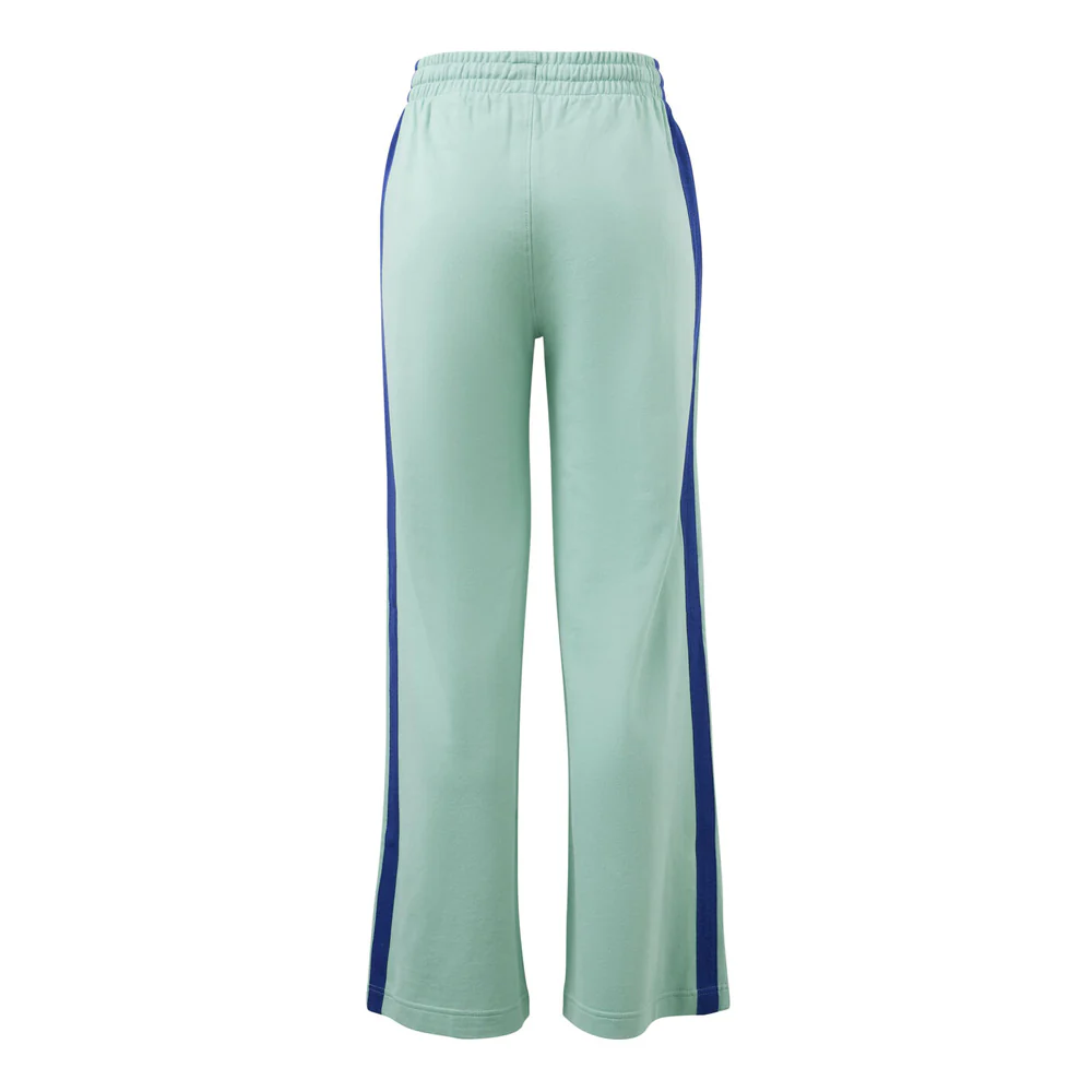 Gigi Wide Leg Terry Trackpant - Seafoam Polo Blue Side Stripe - Image 6