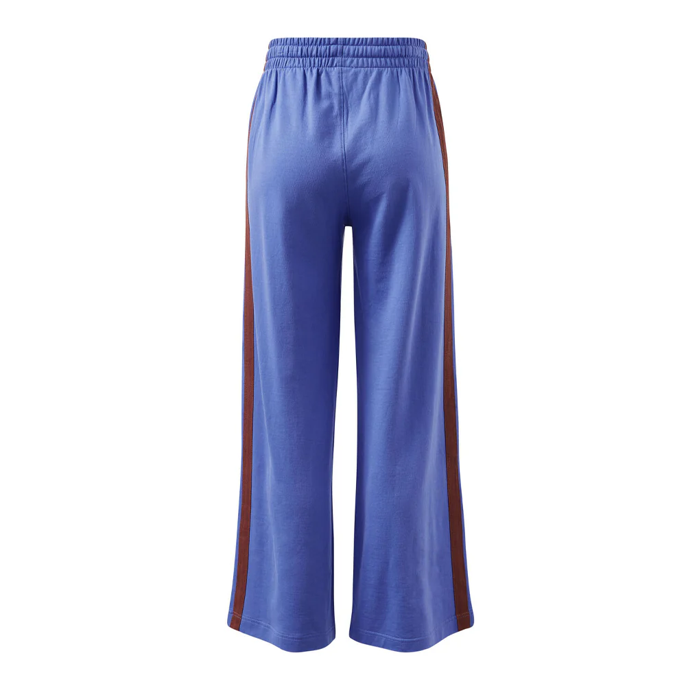 Gigi Wide Leg Trackpant - Vintage Blue Mixed Side Stripe - Image 8