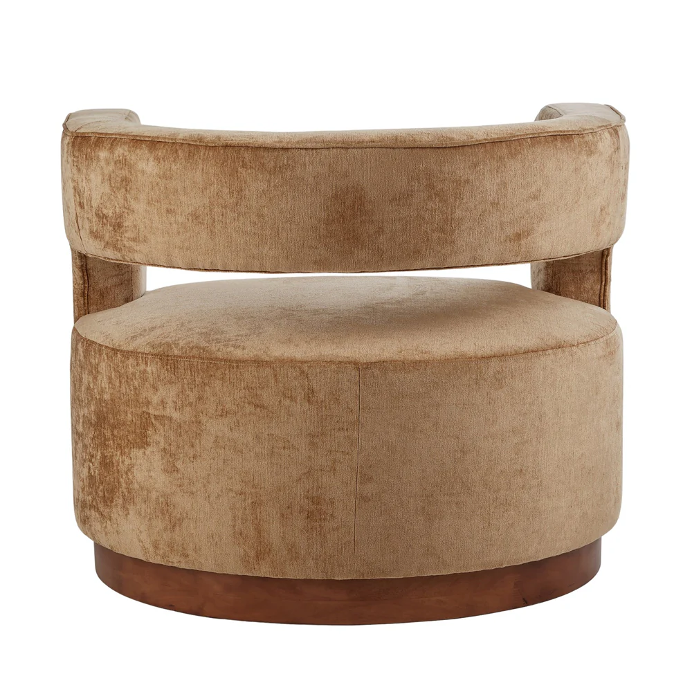 Gold Aged Velvet Armchair - Image 5