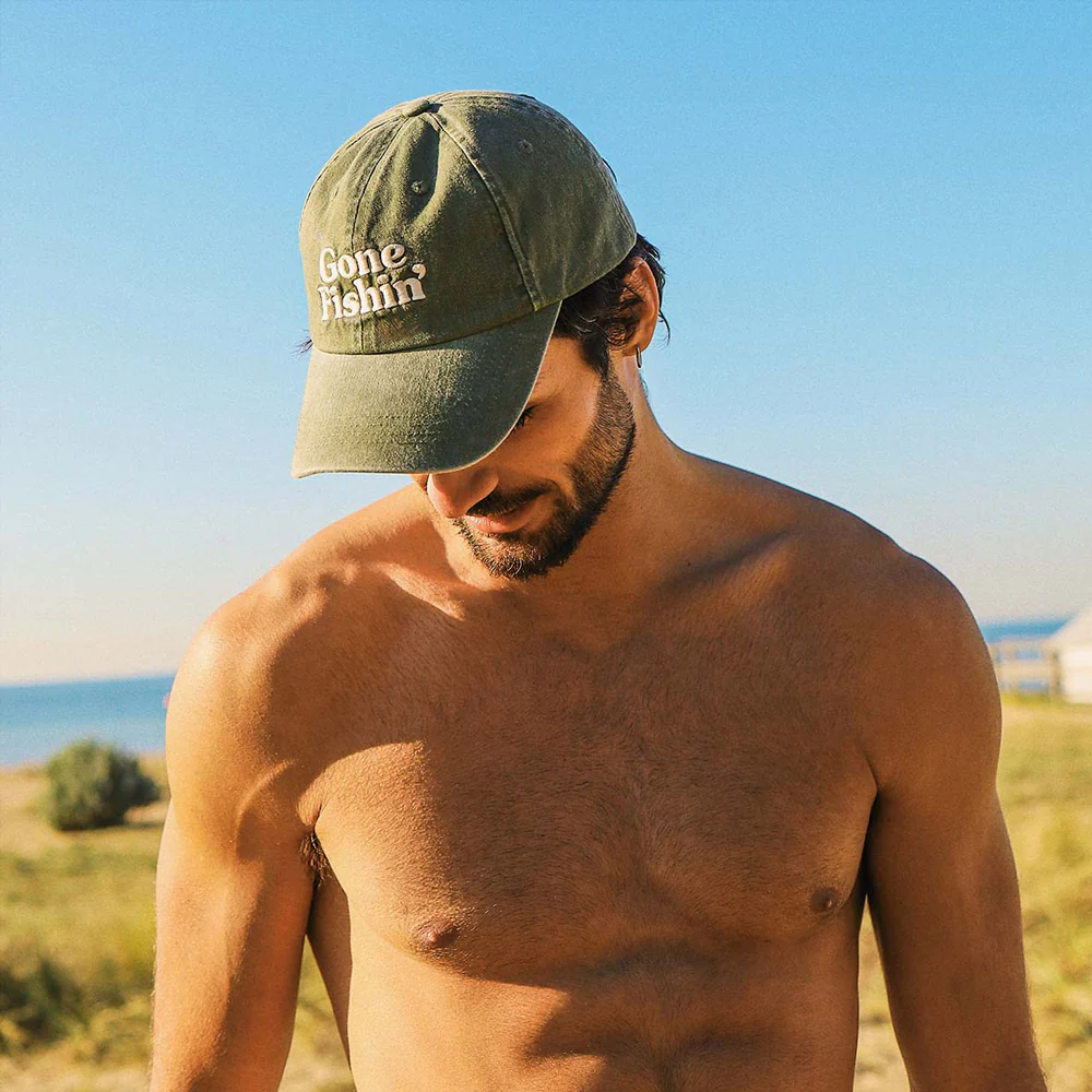 Gone Fishin Cap - Khaki - Image 2