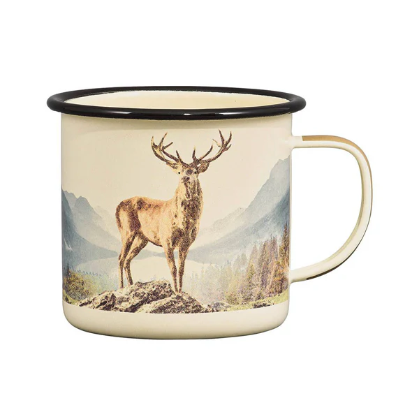 Deer Enamel Mug