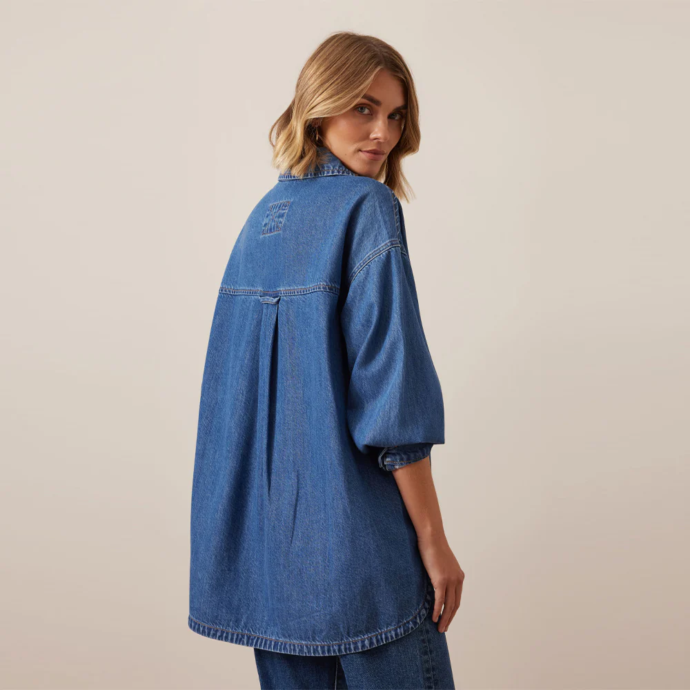 Gwynne Shirt - Fresh Indigo - Image 4