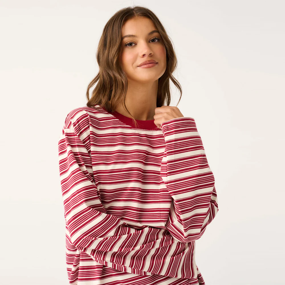 Harley Long Sleeve - Mulberry Stripe