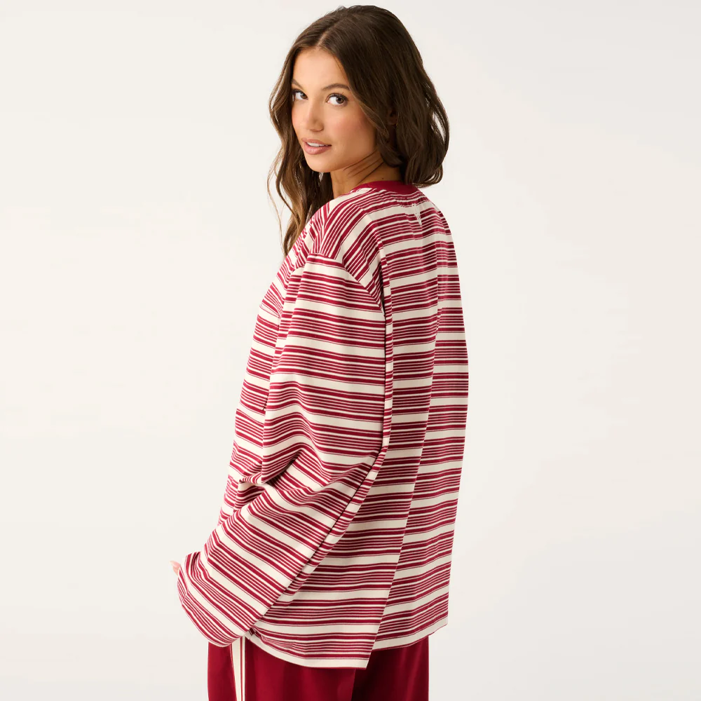 Harley Long Sleeve - Mulberry Stripe - Image 4