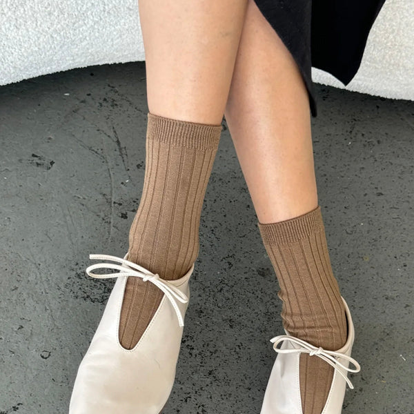 Her Socks - Dark Tan - Image 4