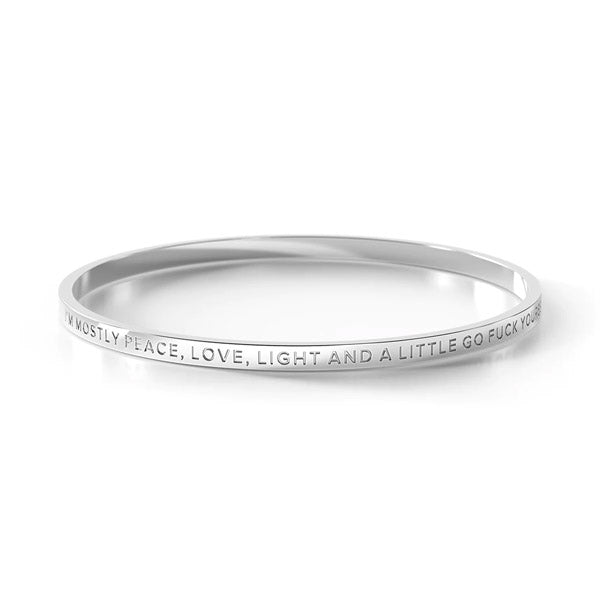 I'm Mostly Peace, Love, Light And A Little Go F**K Yourself Bangle - Image 3