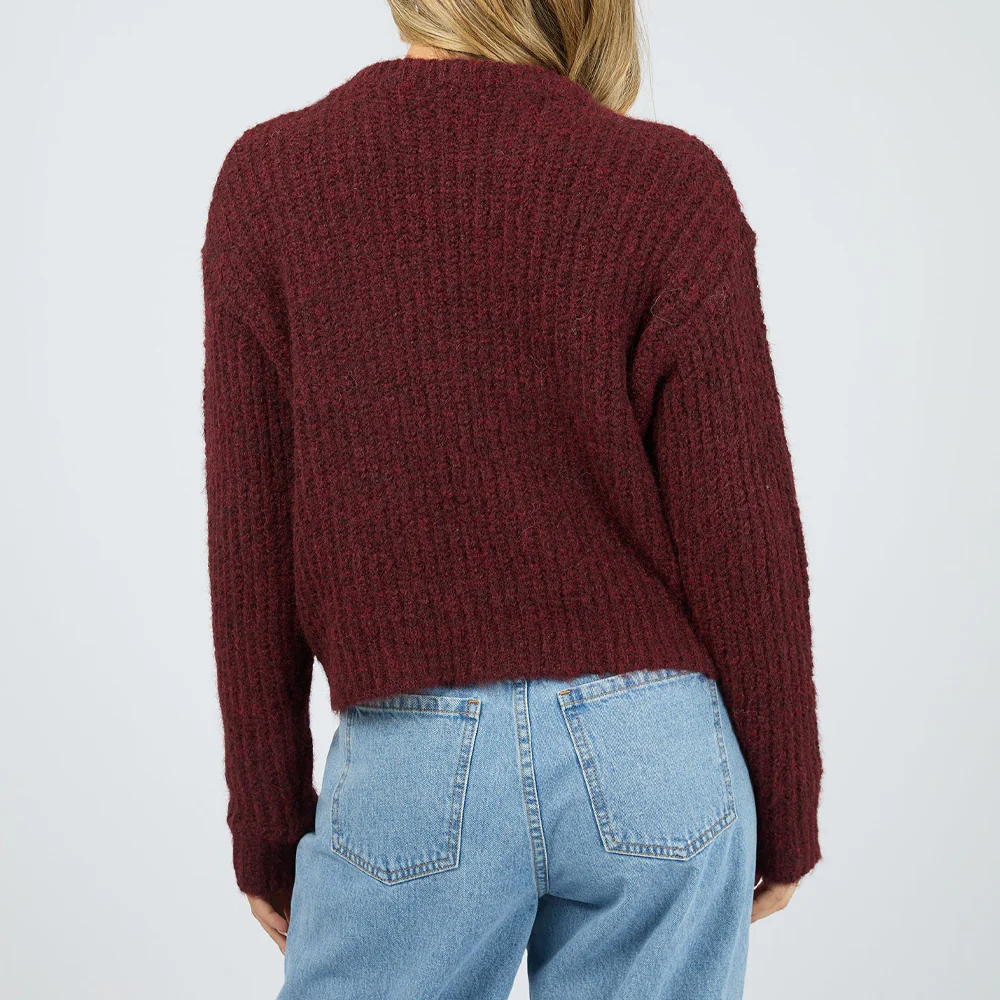 Ivy Knit Jumper - Wine - Image 5