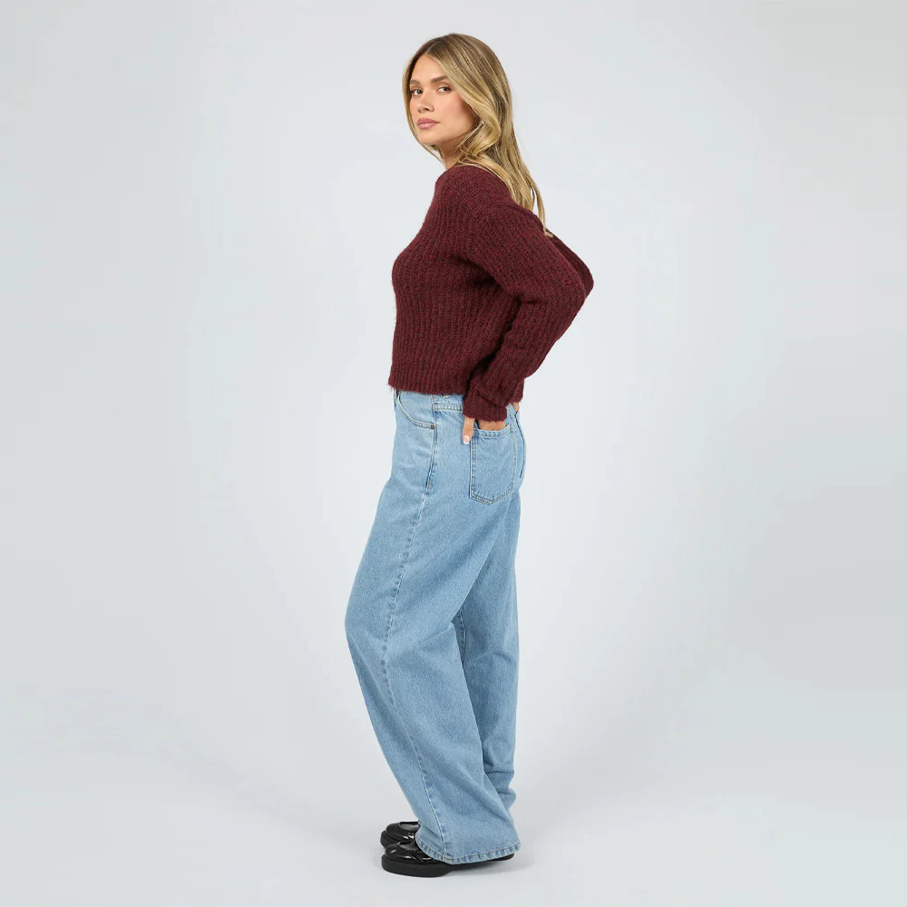 Ivy Knit Jumper - Wine - Image 6