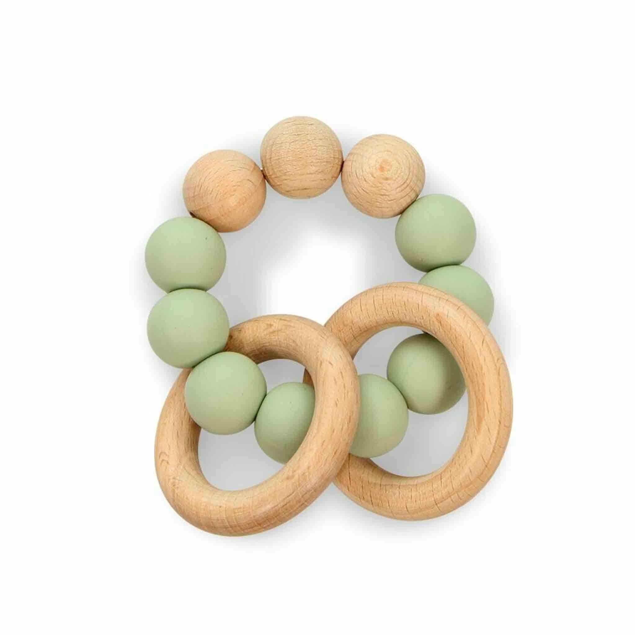 Jerry Birch +  Silicone Teether - Sage