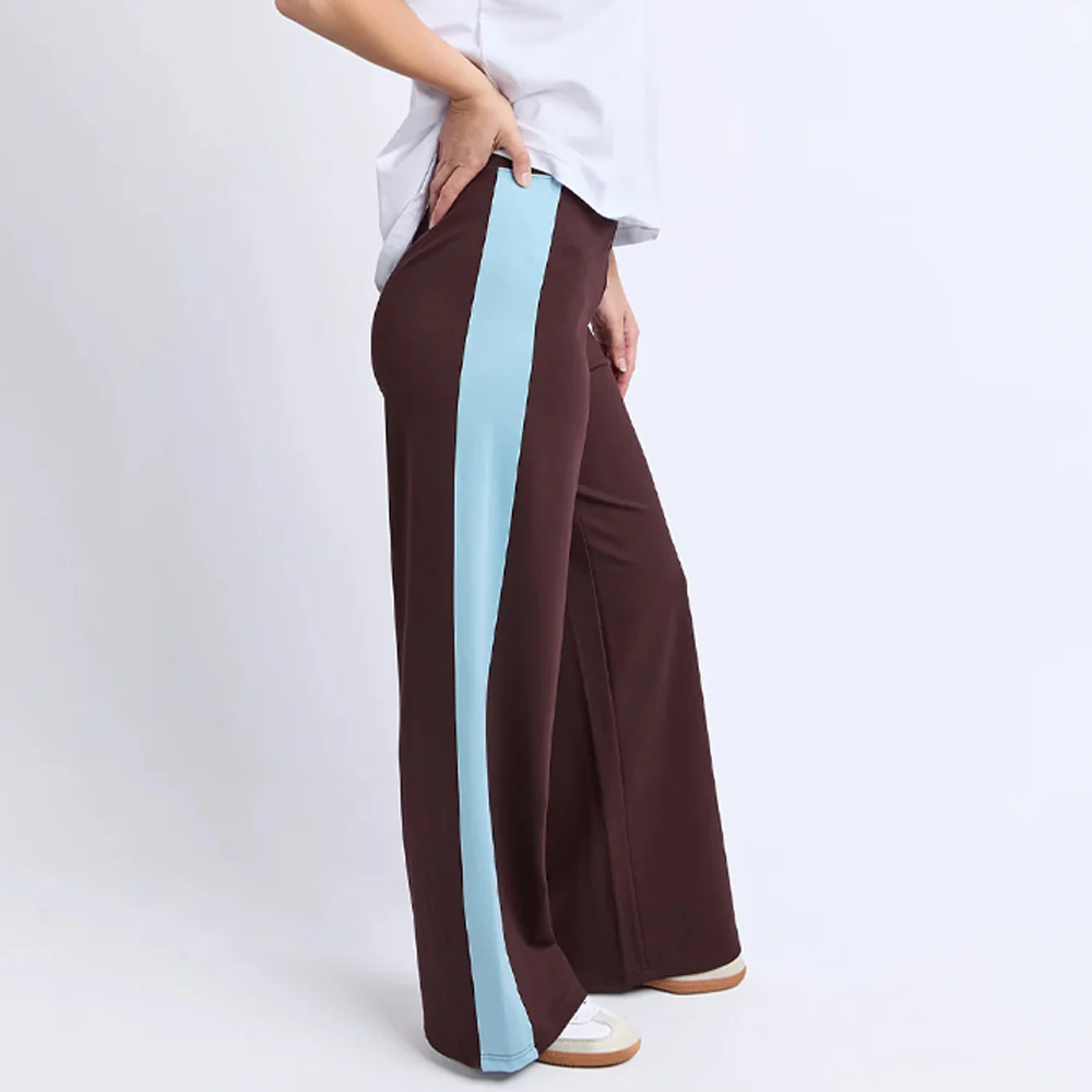 Juno Pant - Coffee + Light Blue
