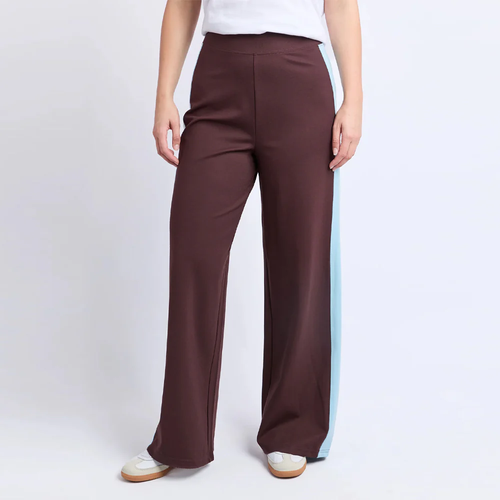 Juno Pant - Coffee + Light Blue - Image 4