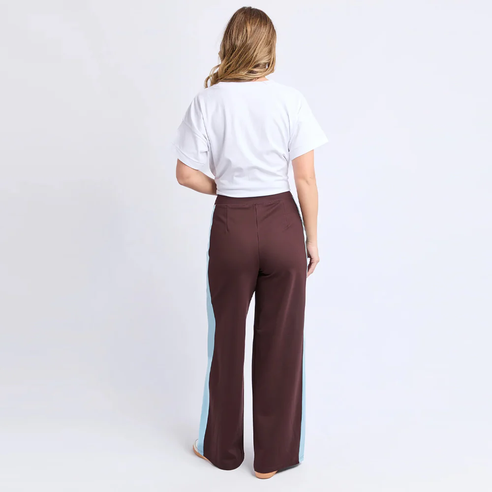 Juno Pant - Coffee + Light Blue - Image 5