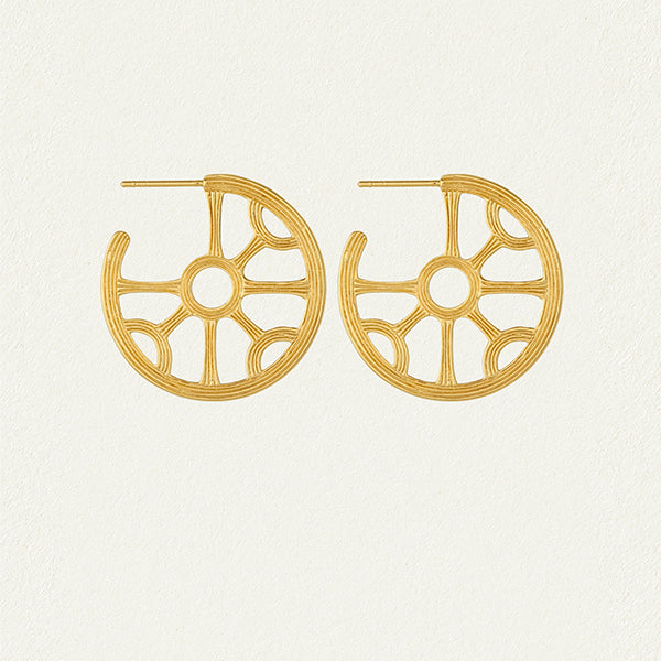 Kalinda Hoops - Gold - Image 3