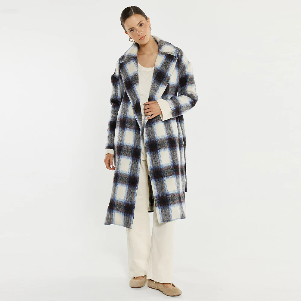 Kit Longline Coat - Check - Image 2