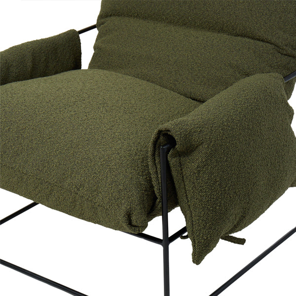 Klein Chair - Green Boucle / Black - Image 4