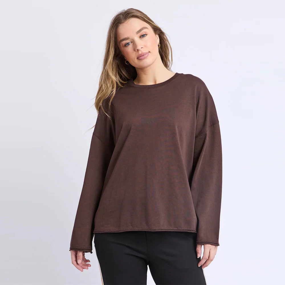Knock Off Long Sleeve Tee - Coffee - Image 6