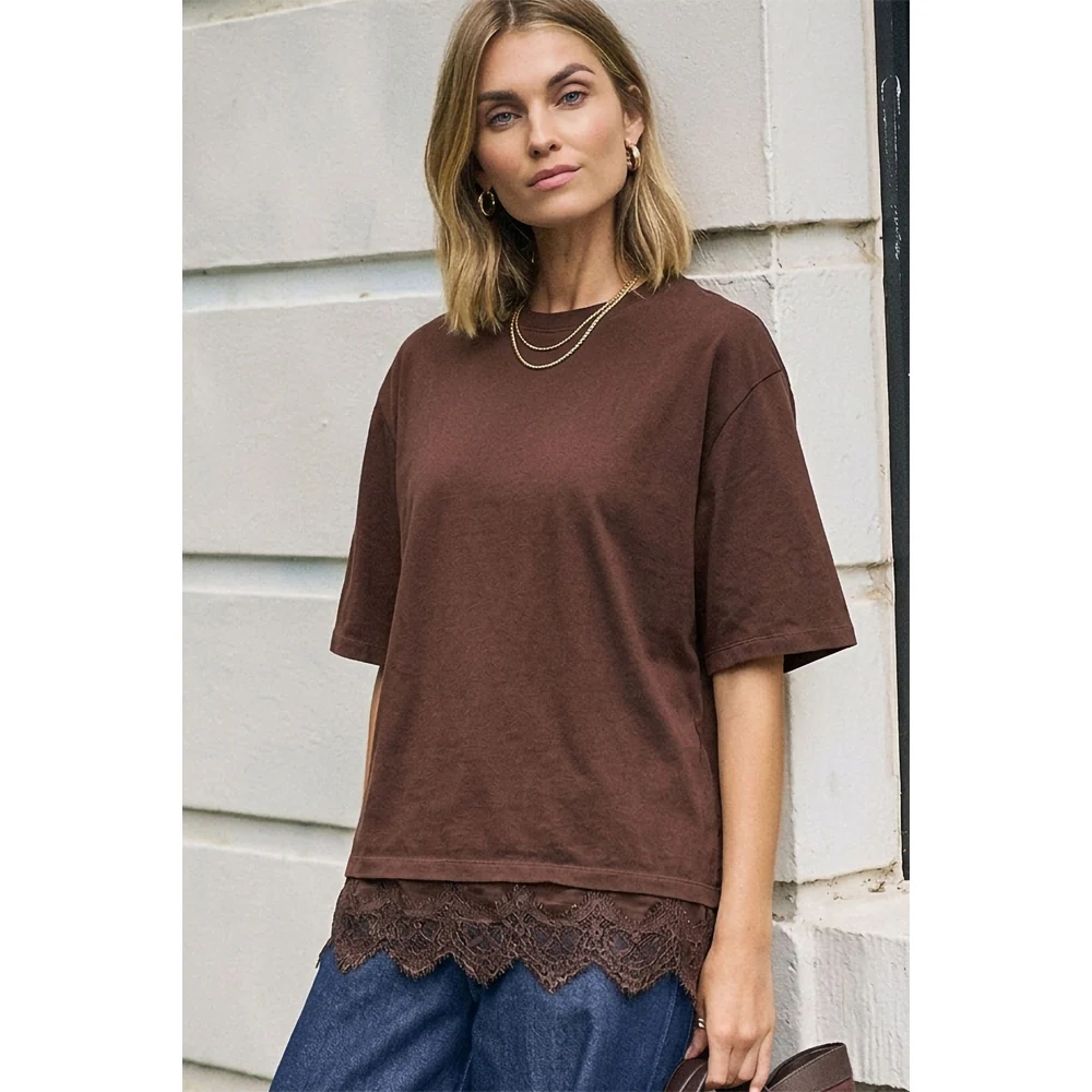 Lacey Tee - Chocolate - Image 3