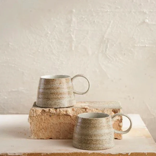 Large Handled Ceylon Mug - White - Image 3