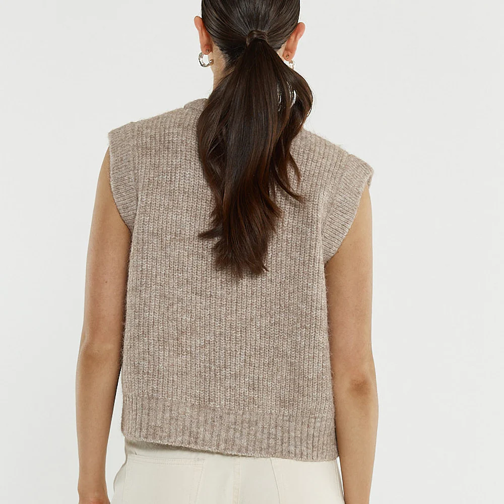 Lil Button Vest - Multi Fawn - Image 4