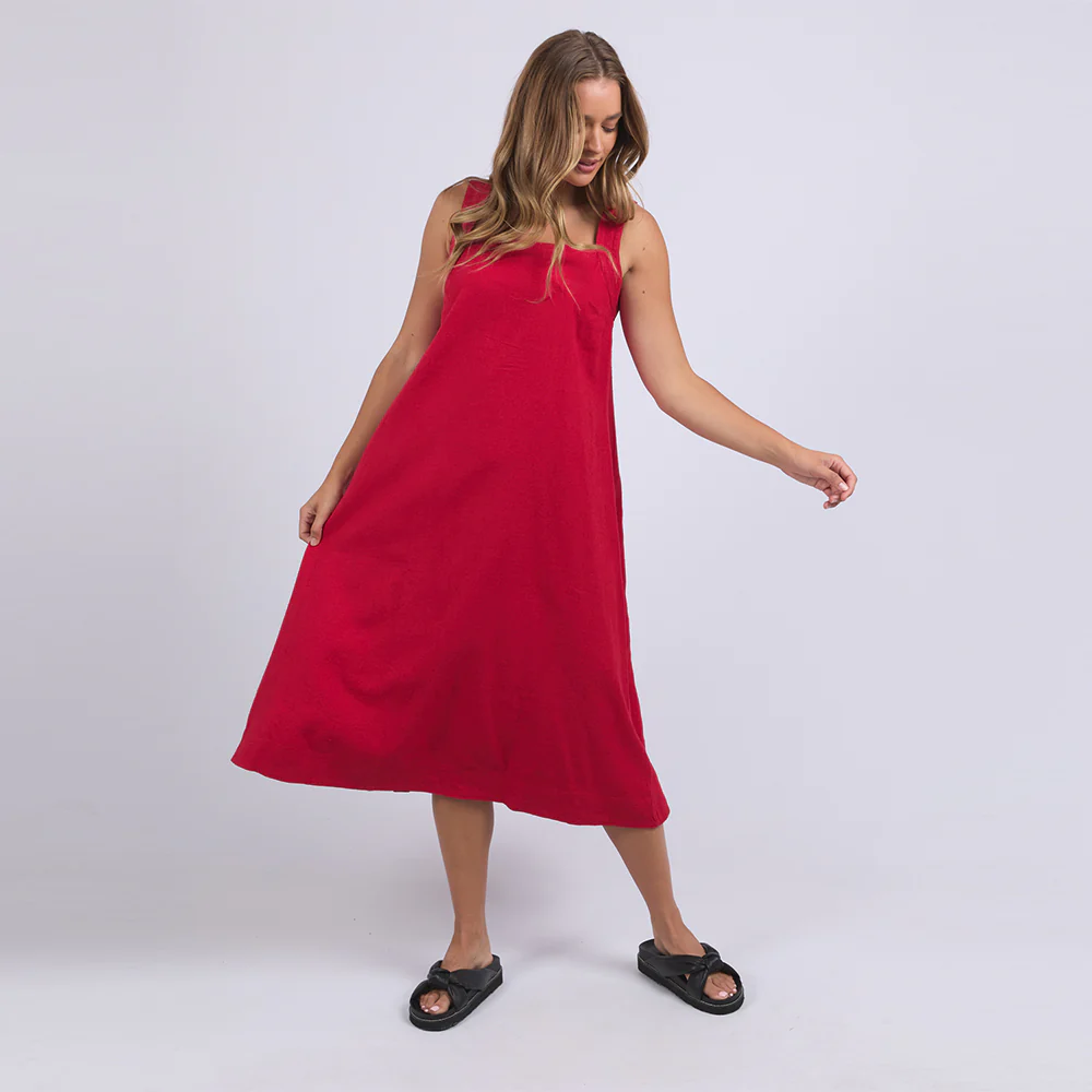 Lourdes Dress - Crimson - Image 3