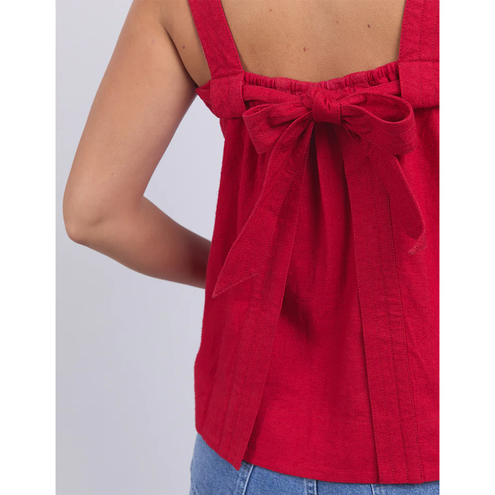 Lourdes Top - Crimson - Image 7