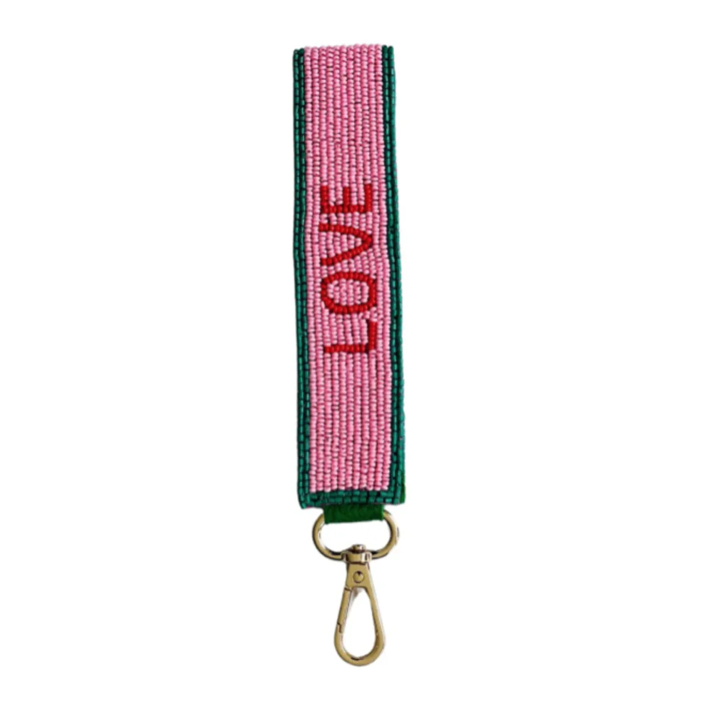Love Amore Green/Pink Keychain
