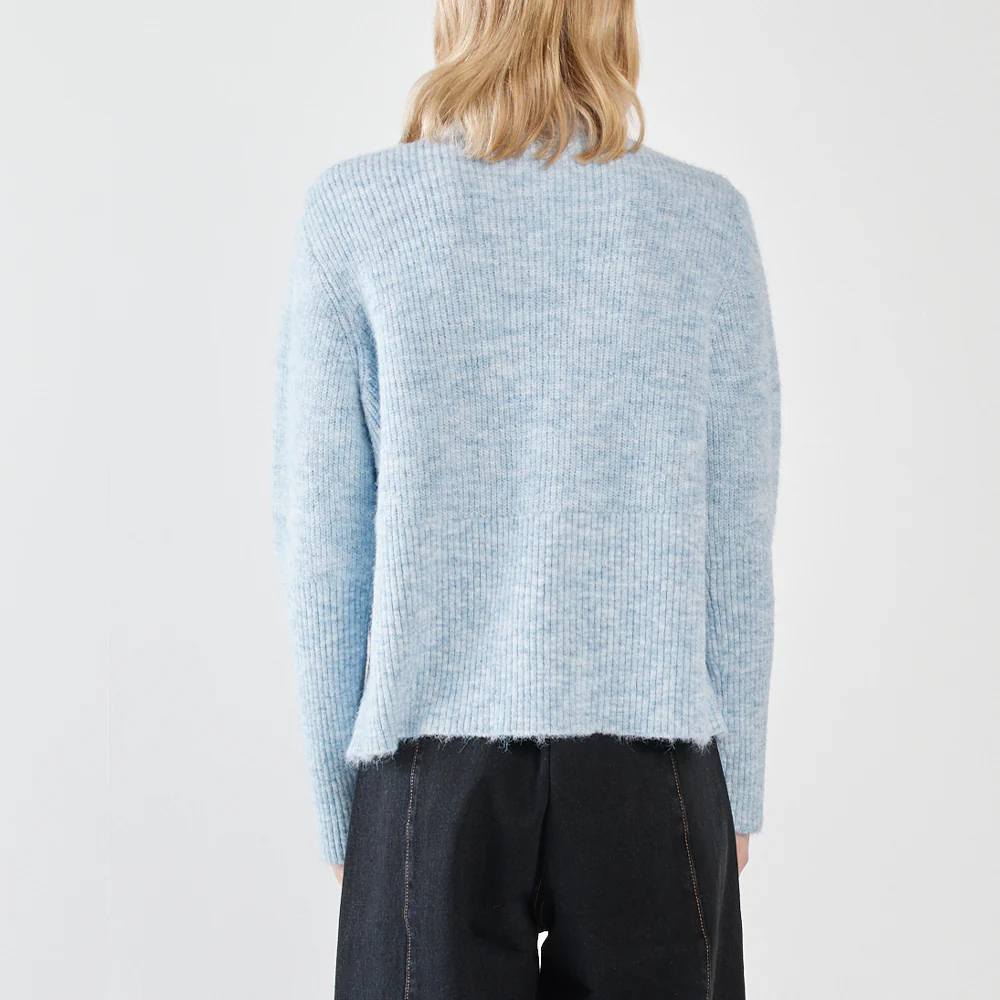 Marli Boxy Rib Knit - Pale Blue - Image 4