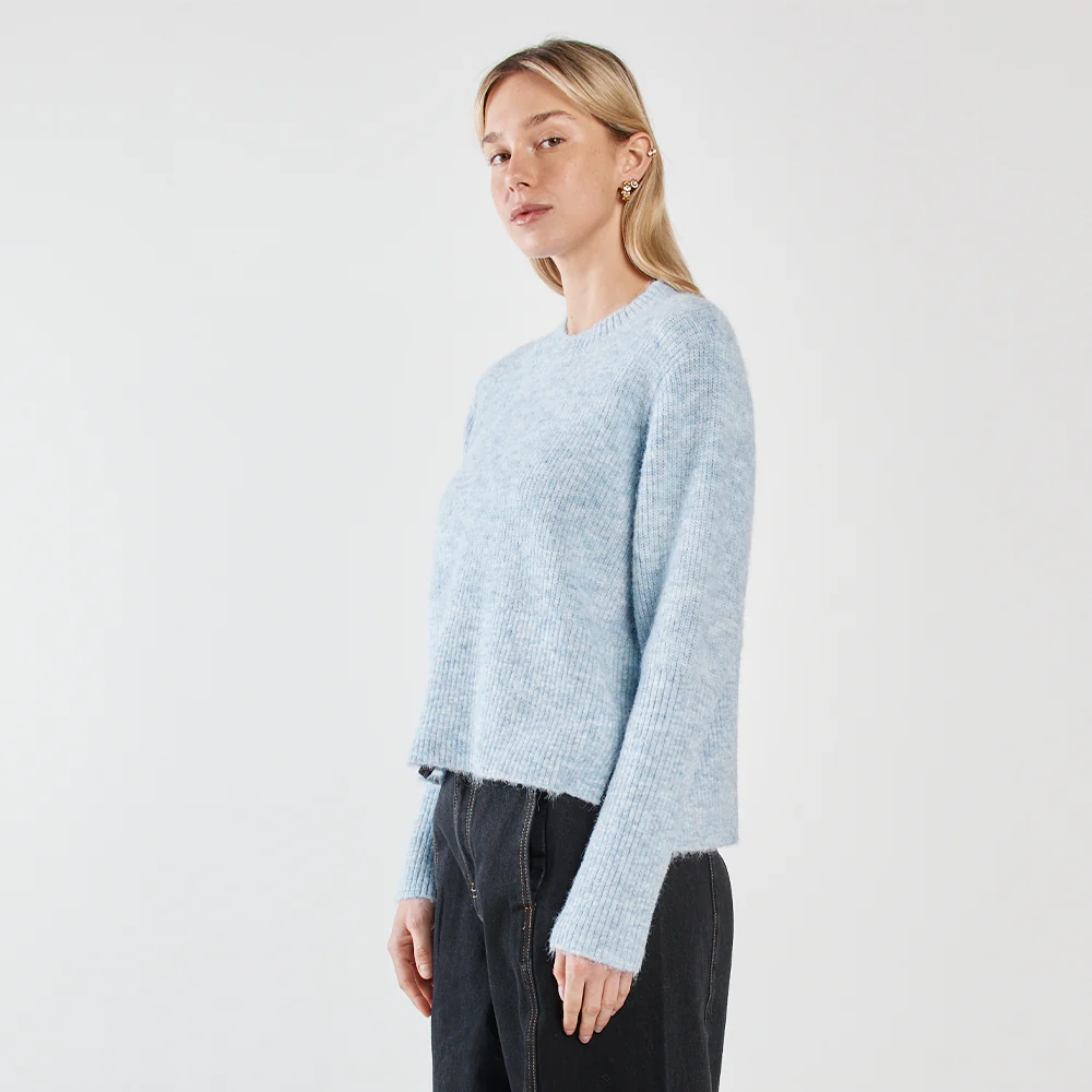 Marli Boxy Rib Knit - Pale Blue - Image 5