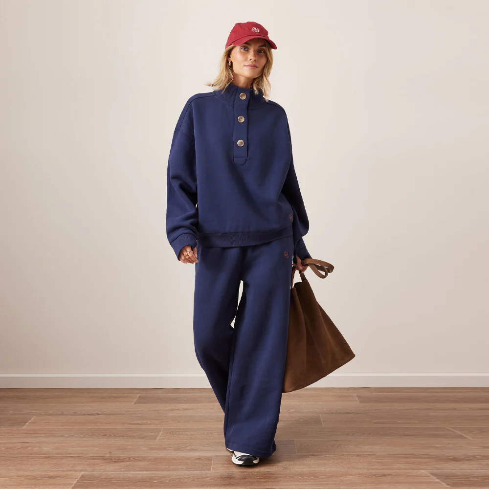 Marli Button Sweat - Heritage Navy - Image 3