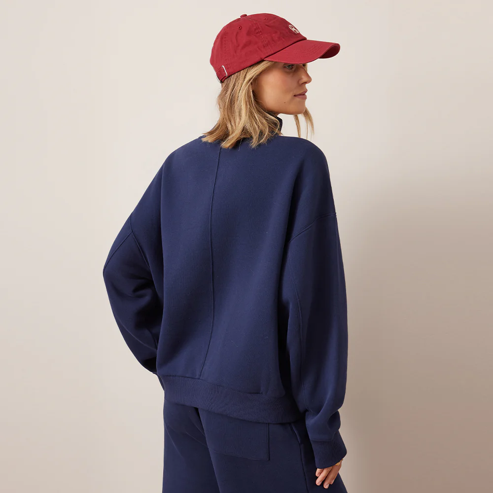 Marli Button Sweat - Heritage Navy - Image 5