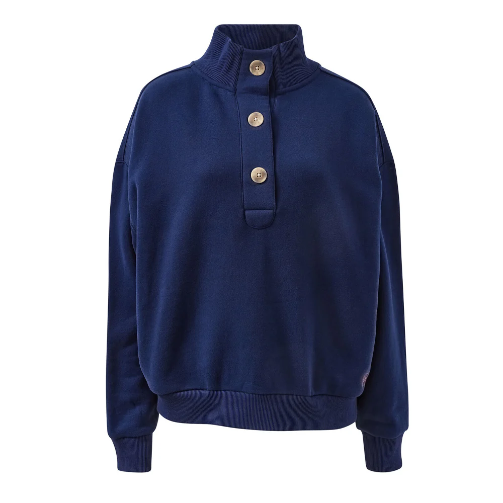 Marli Button Sweat - Heritage Navy - Image 6