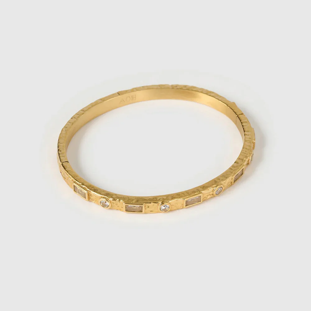 Melrose Gold Cuff - Stone