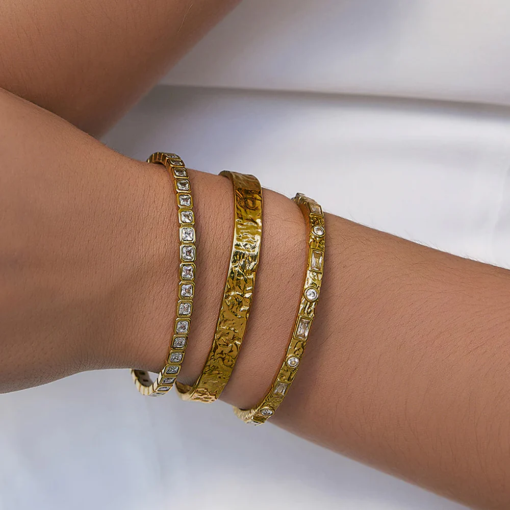 Melrose Gold Cuff - Stone - Image 2