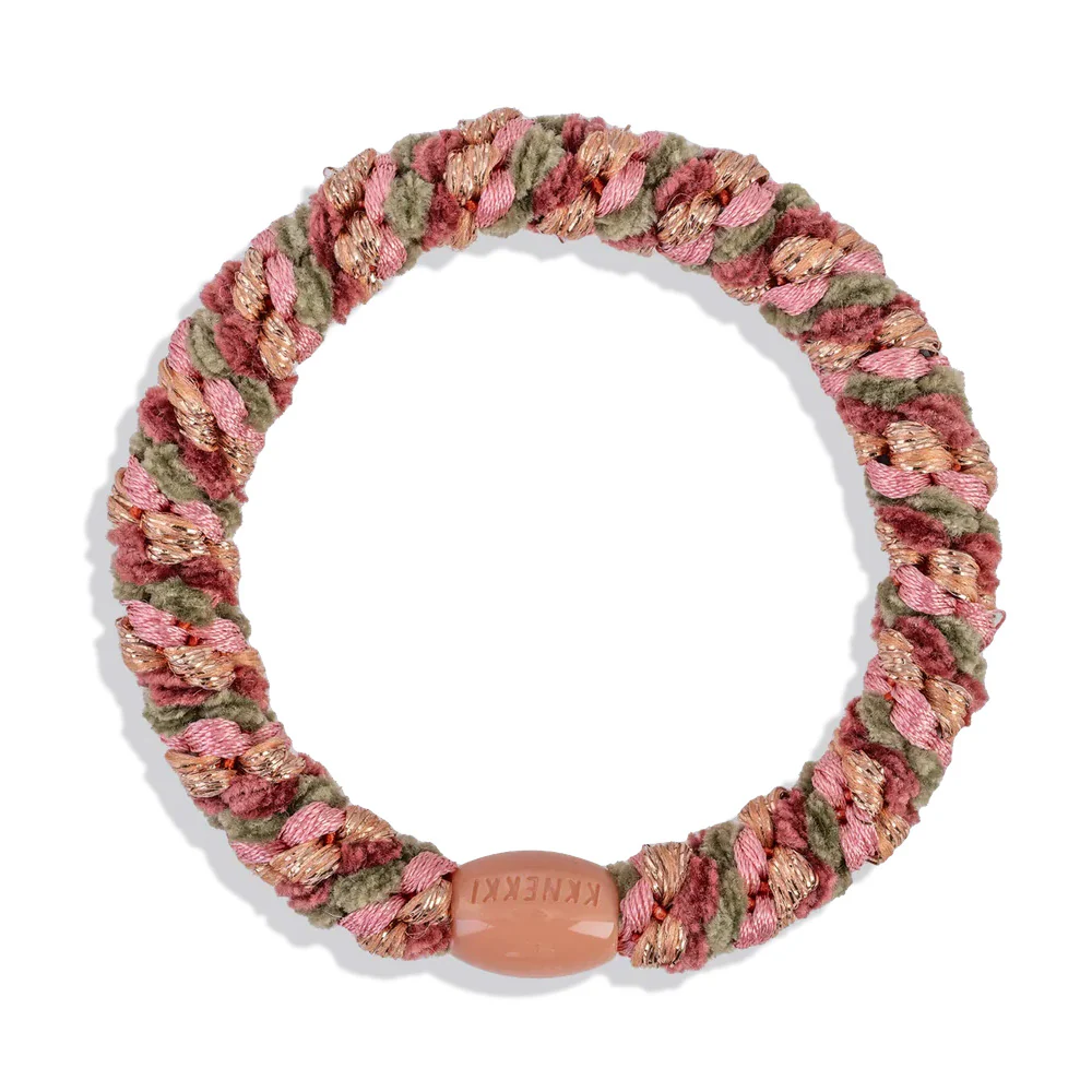 Mix Faded Rose Camo Velvet Hair Tie