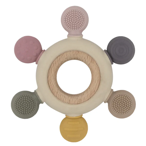 Multi-Surface Teething Wheel - Rose