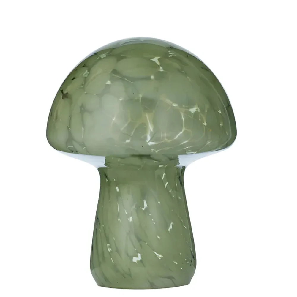 Mushroom Glass LED Lamp - Green