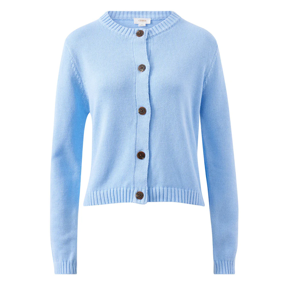 Nelly Long Sleeve Knit Cardi - China Blue - Image 6