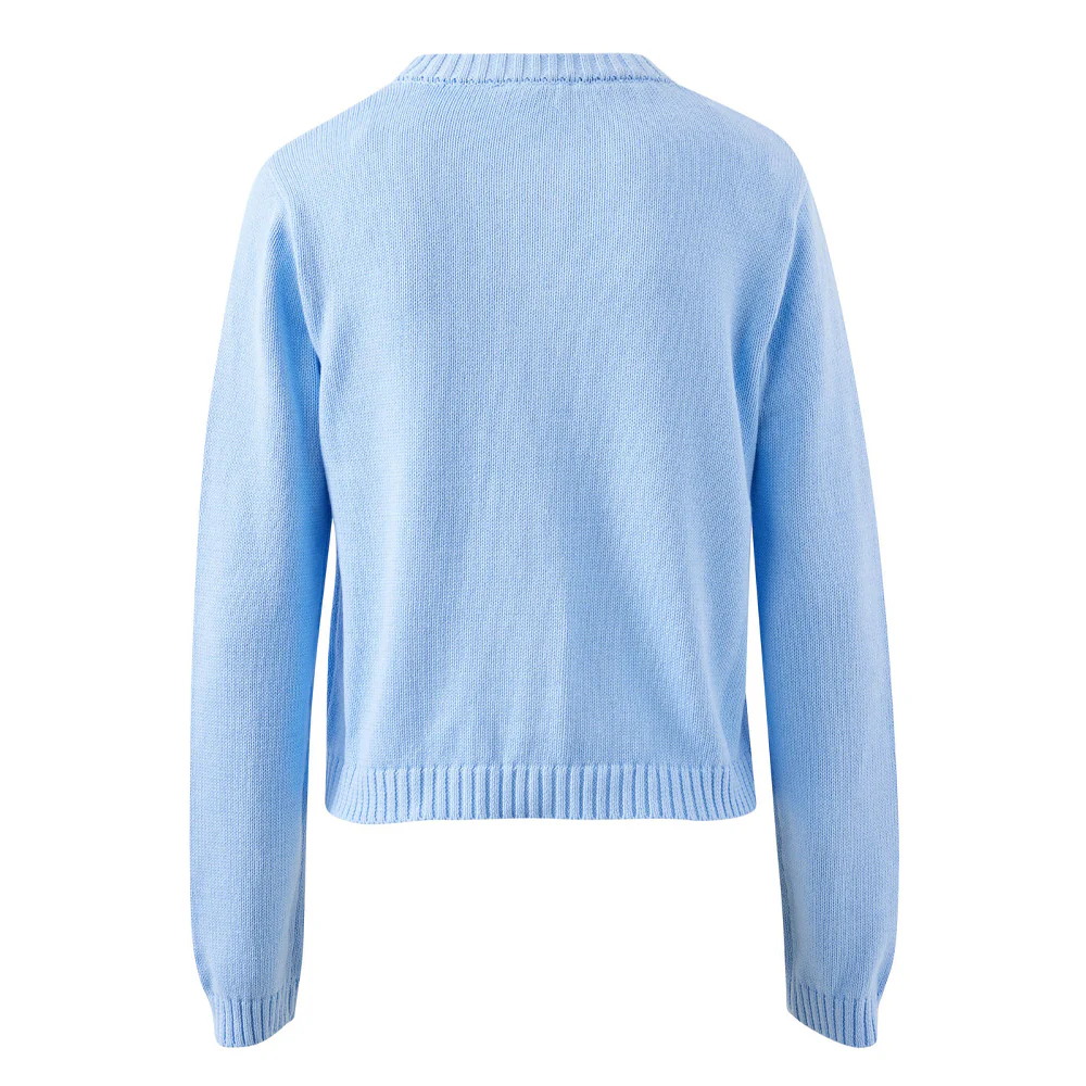 Nelly Long Sleeve Knit Cardi - China Blue - Image 7