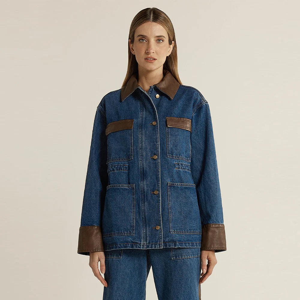 Niamh Denim Jacket - Mid Blue - Image 3