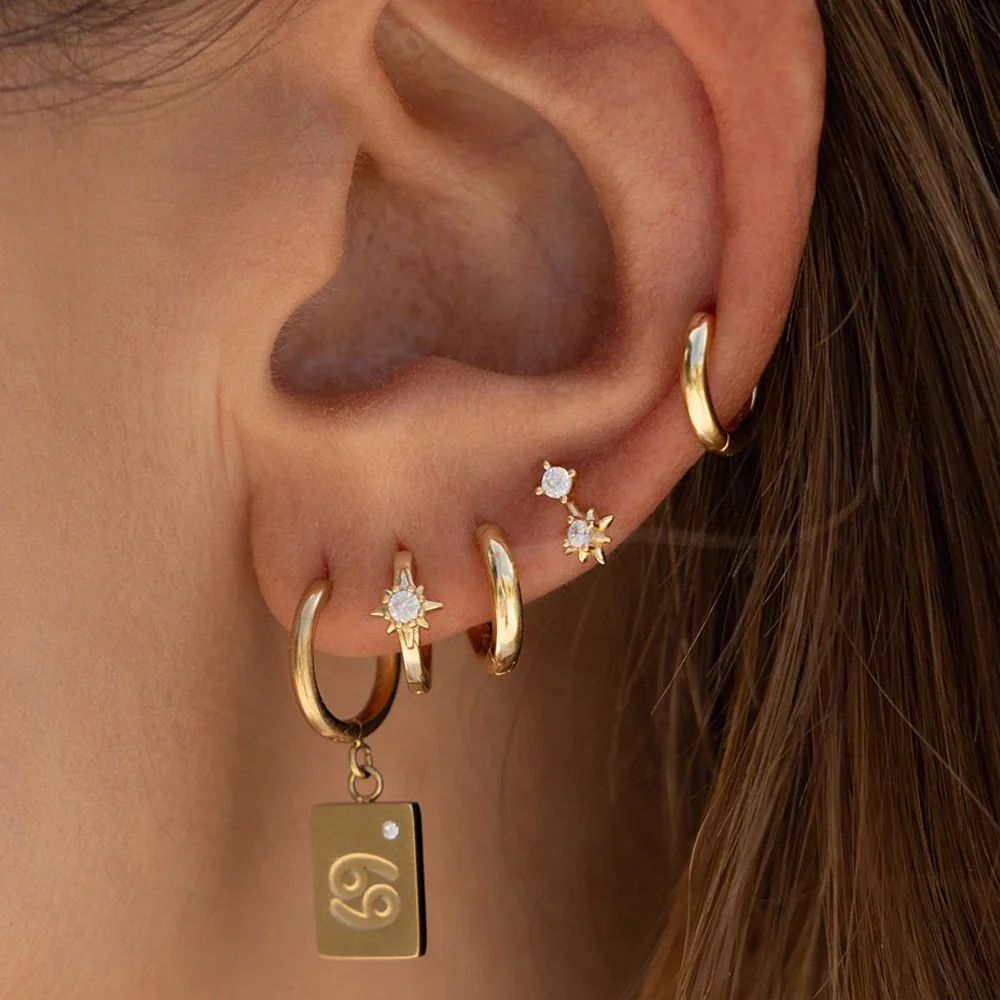Nova Gold Huggie Earring - Image 2