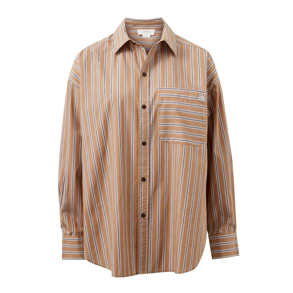 Peta Oversized Shirt - Biscuit Stripe - Image 5