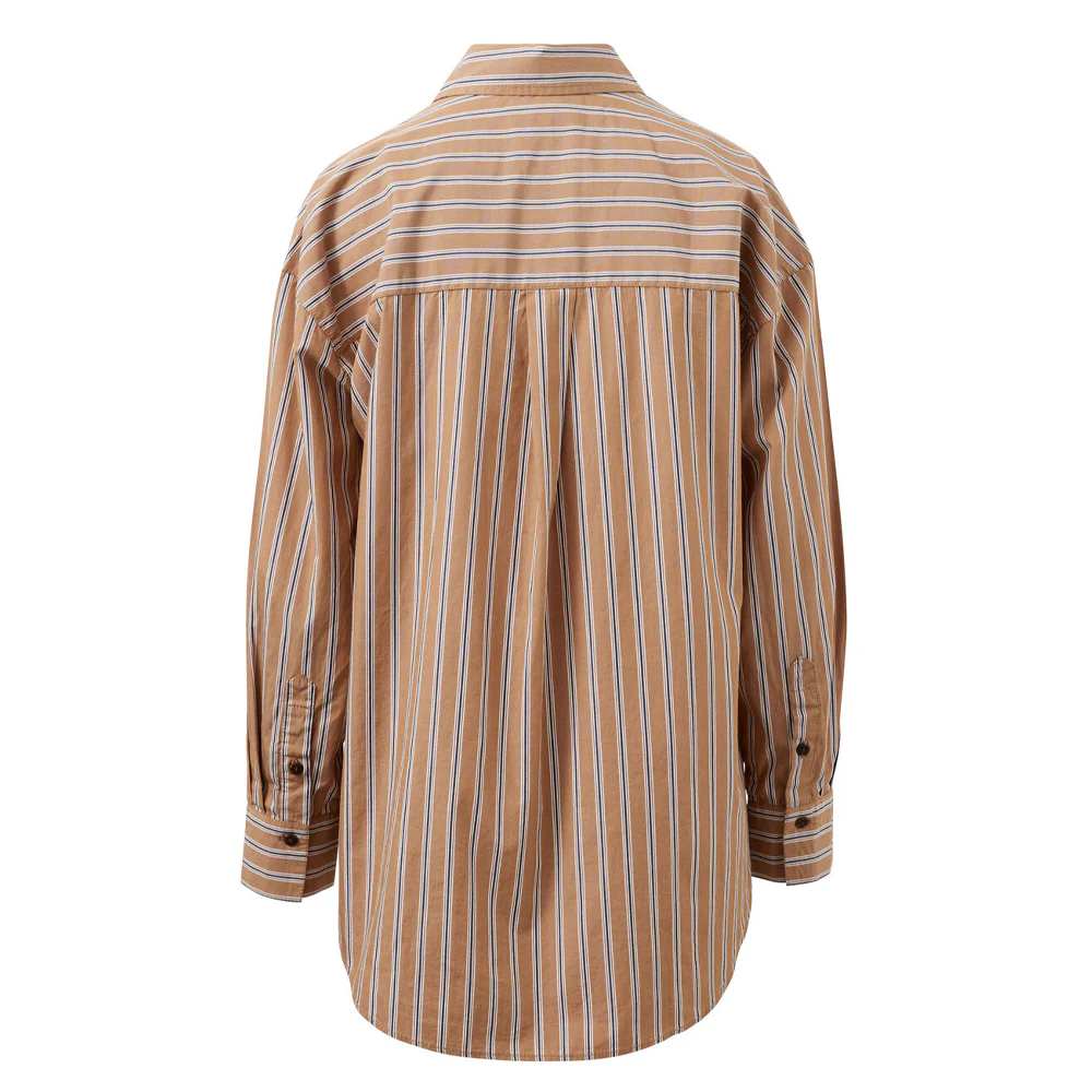 Peta Oversized Shirt - Biscuit Stripe - Image 6