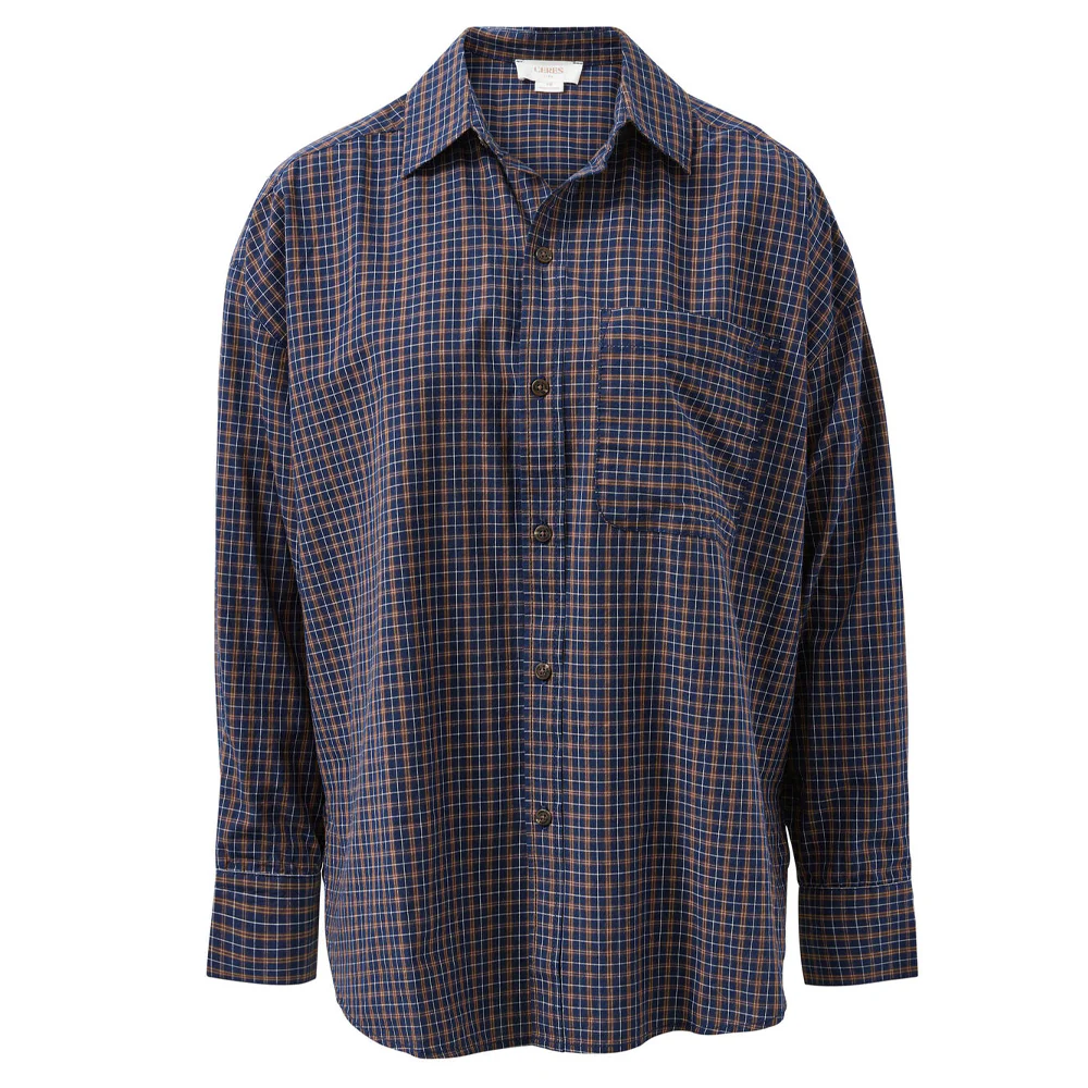 Peta Oversized Shirt - Navy Check - Image 4