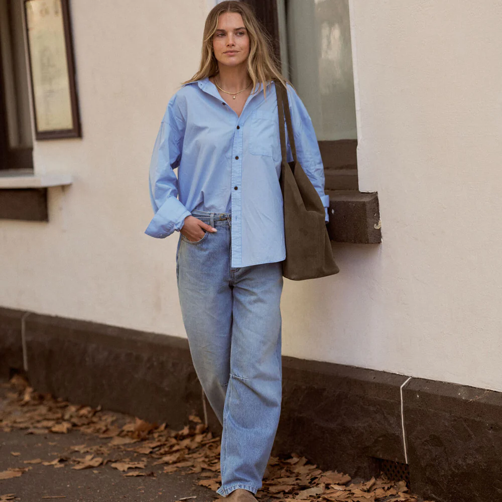 Peta Oversized Shirt - Sky Blue - Image 2