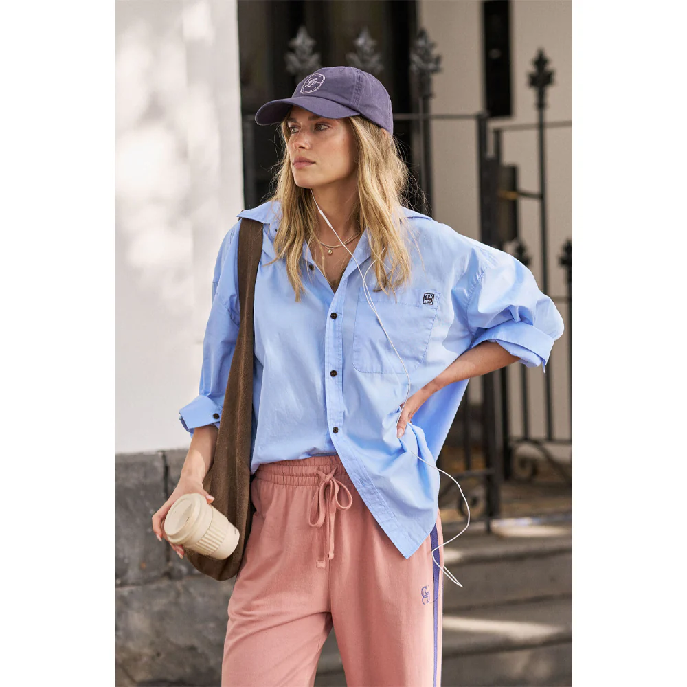 Peta Oversized Shirt - Sky Blue - Image 3