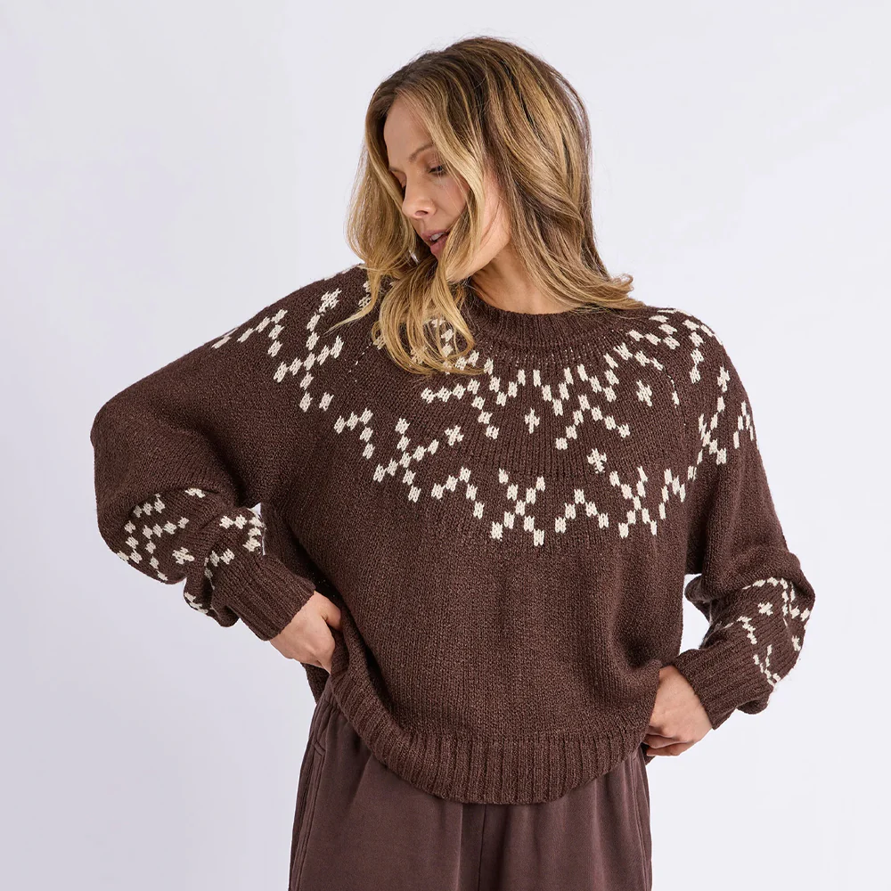 Polar Knit Crew - Coffee