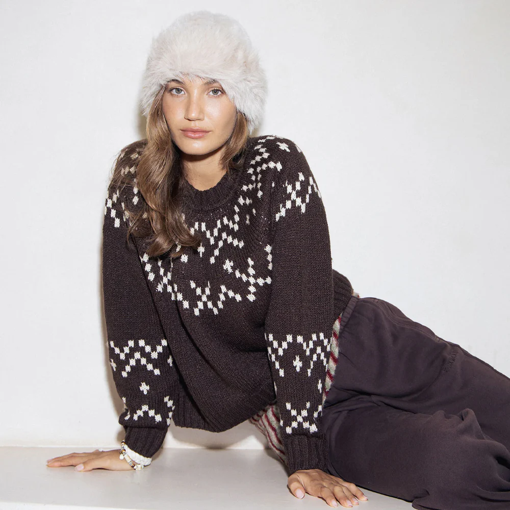Polar Knit Crew - Coffee - Image 2