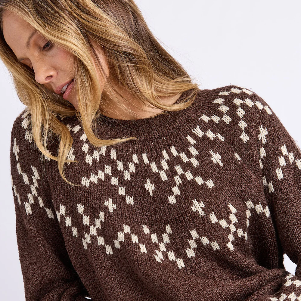 Polar Knit Crew - Coffee - Image 3