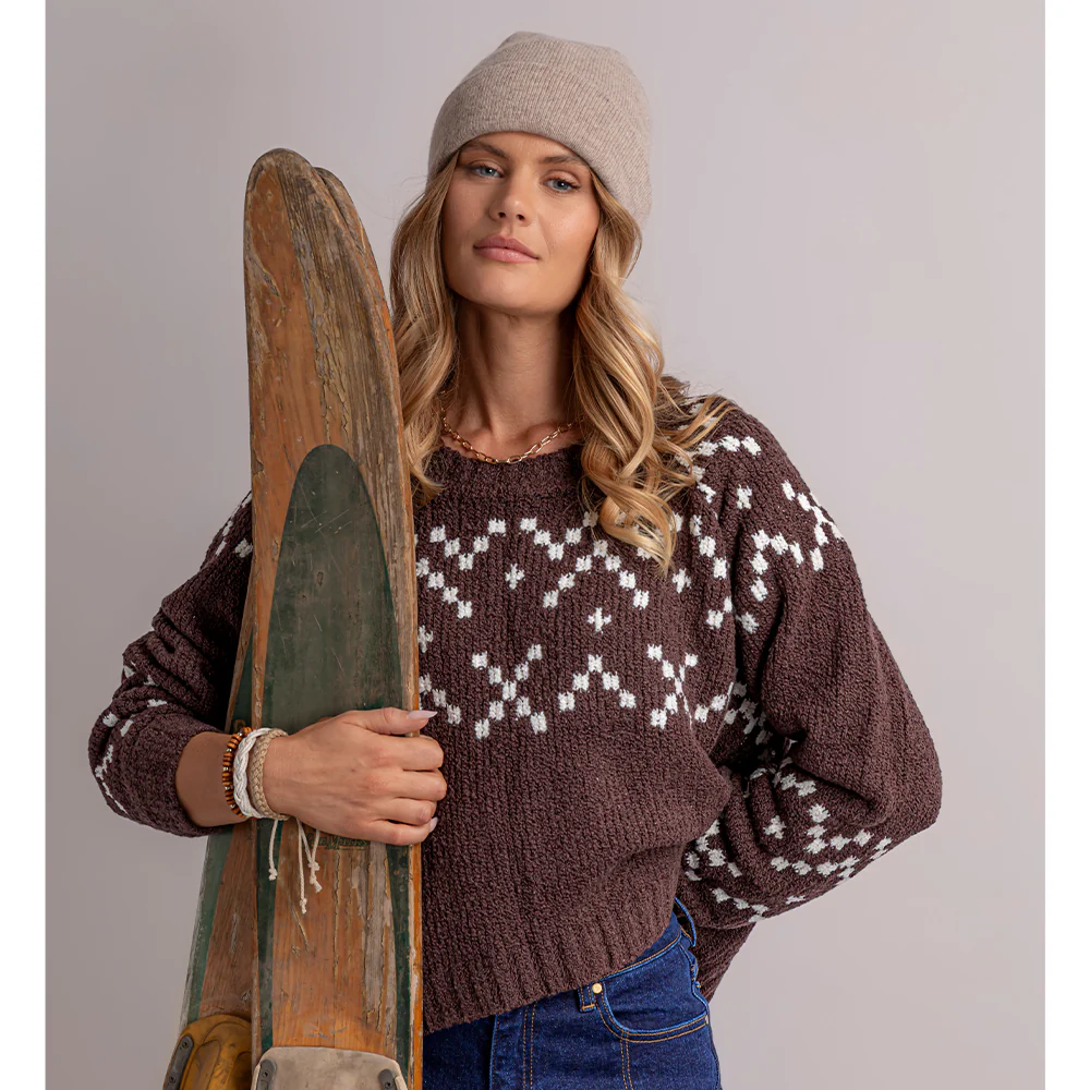 Polar Knit Crew - Coffee - Image 4